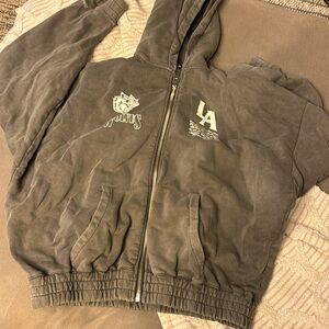 LA darc sport zip up gray